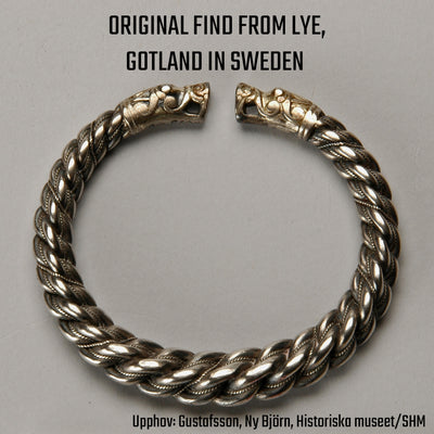 Premium Thick Gotland Armreif, Silber