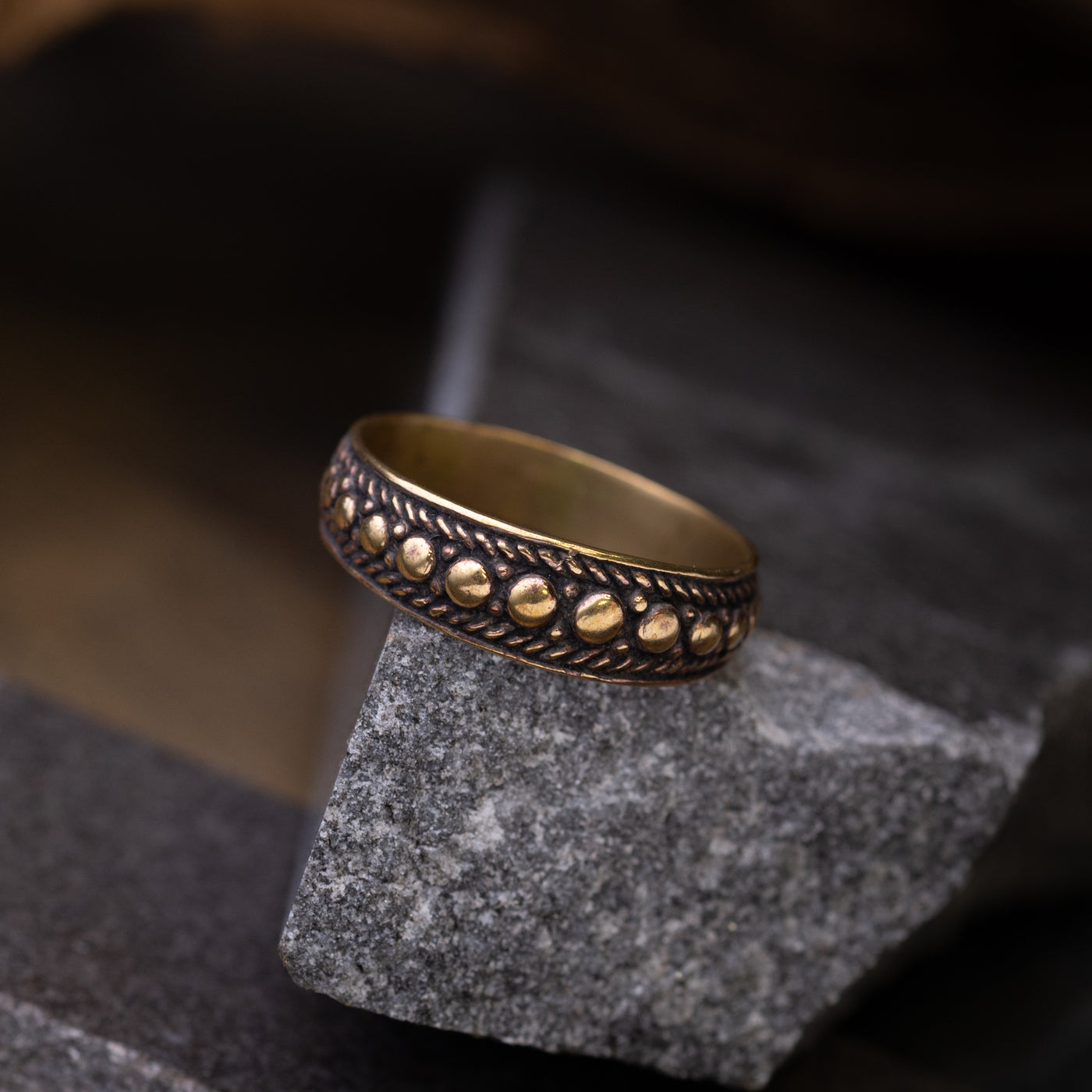 Premium Granulation Ring, Bronze