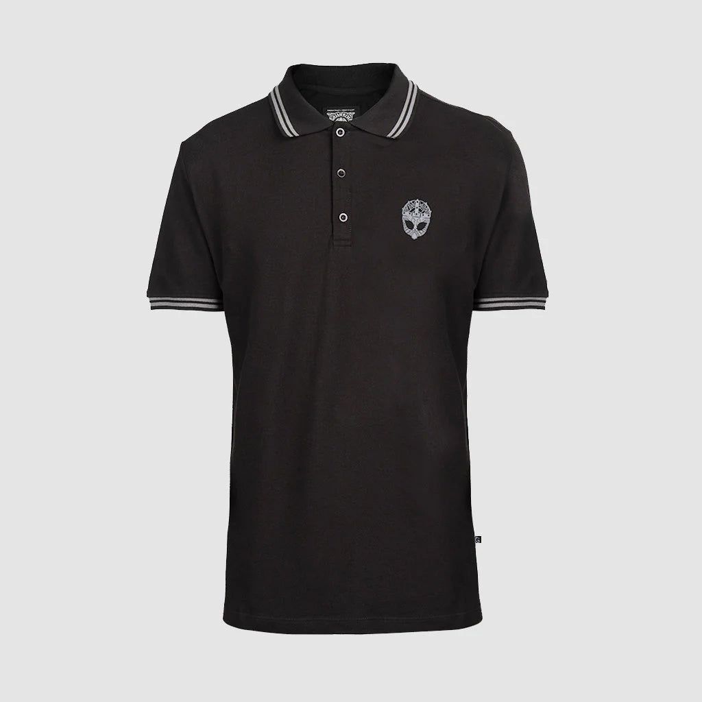 Polo Shirt, Clan Helmet, Black