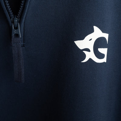 Half-Zip, Holmgang Ring, Blau