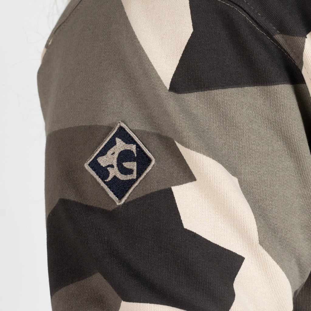 Damen Premium Hoodie, Valkyrie, M90 Braun Camo
