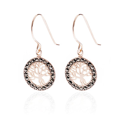  - Nine Worlds Earrings, Rose Gold - Grimfrost.com