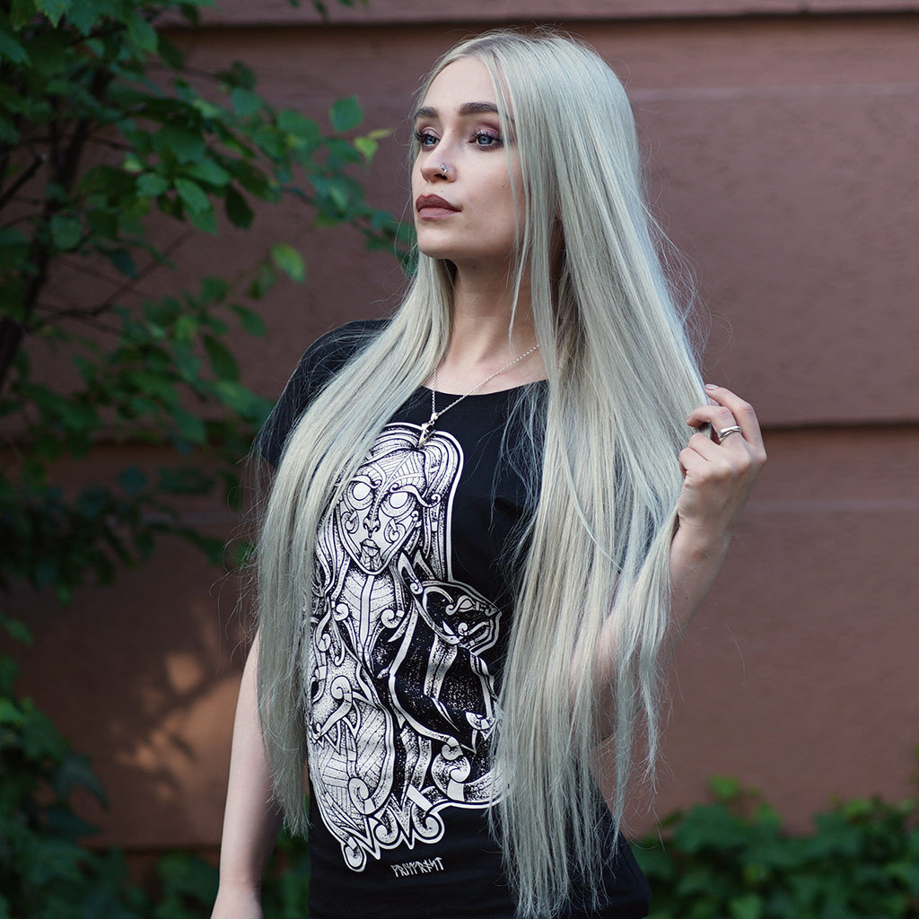 Damen Premium Tee, Freyja, Schwarz