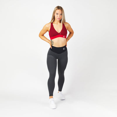Honeycomb Scrunch Leggings, Black