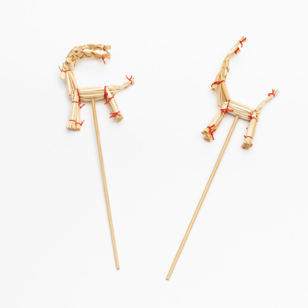 Julbock am Stiel, 2er-Pack