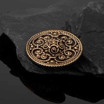 Premium Filigree Brooch, Bronze